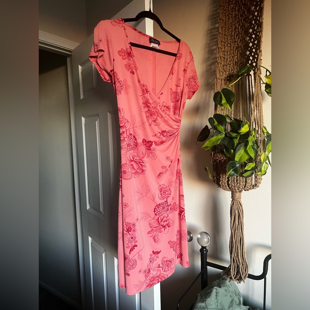 Vintage pink wrap dress